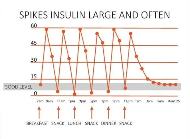 Frequent large spikes in insulin