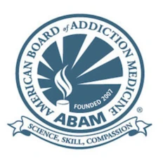 American Board of Addiction Medicine diplomate seal, board certification held by Dr. Gurpreet Singh Padda, MD, MBA, MHP